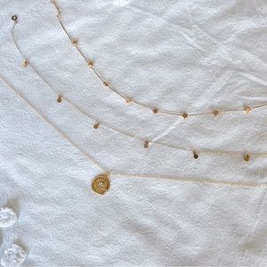 Brandy Melville Gold Circles Choker Necklace